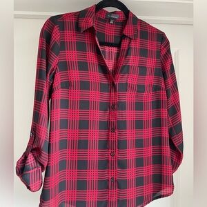 The Limited red and black blouse